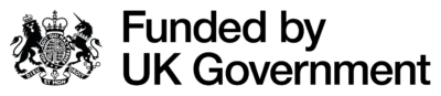 The official logo to display Funded by UK Government